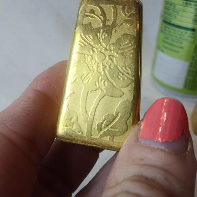 Gold Plated Miniature Salt and Pepper Set