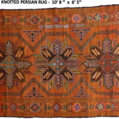 Fine quality, authentic Hand Knotted Antique Persian/Aramane  Rugs,  10'8" X 6'5" in Perfect Conditions, 60 to  80...