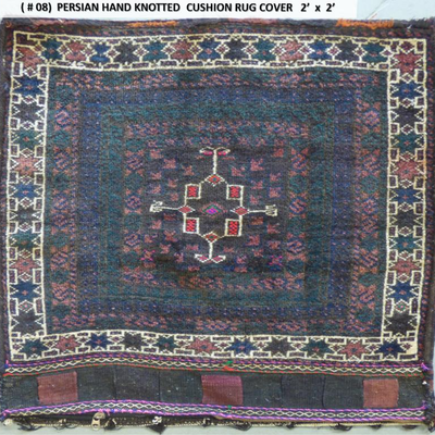 Fine quality, Persian Hand-Knotted Cushion Rugs, 2' X 2', in Perfect Conditions 
Retail Price= $900
Below our cost Price =...