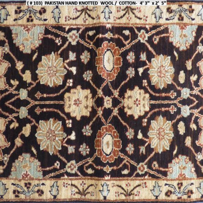 Fine quality,  Persian Hand Knotted Nain Fine Quality Wool & Silk  Rugs, 4'3"X 2'5"                         
on...