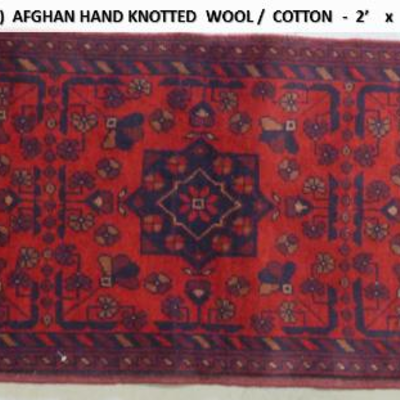 Fine quality,  Afghan Hand Knotted Vintage Rugs,2' X 4'                         
on Perfect Conditions 
Retail Price= $1900...