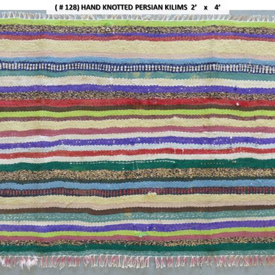 Fine quality,  Persian Hand Knotted Vintage Kilims, 2' X 4'                         
on Perfect Conditions 
Retail Price=...