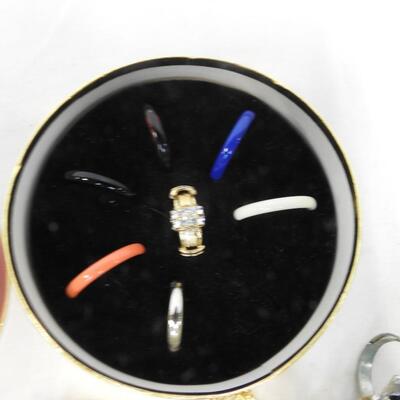 Costume Jewelry Rings Lot, Various Sizes/ Styles