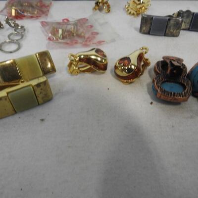 11 Pairs Of Earrings, Clip - On Costume Jewelry