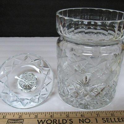 Cut Glass Cracker Jar, Unmarked
