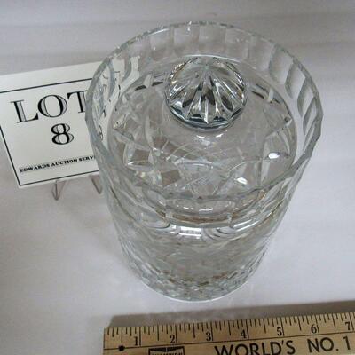 Cut Glass Cracker Jar, Unmarked