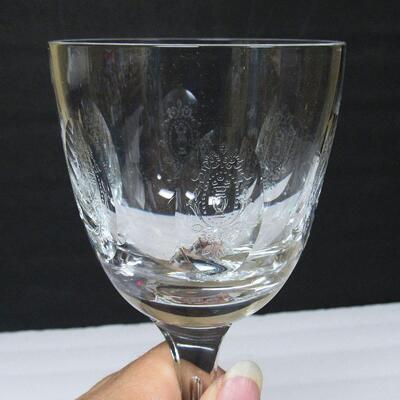 Vintage Tiffin  Set of 7 Wines, Etched Palais Varsailles Pattern