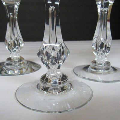 Vintage Tiffin  Set of 7 Wines, Etched Palais Varsailles Pattern