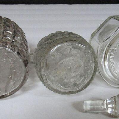 Misc Vintage Glassware, Candlewick Cover, Missouri Ozarks Vinegar Bottle, More
