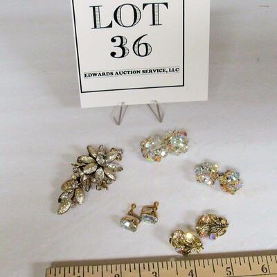 Lot of Rhinestone Jewelry, All Need a Good Cleaning