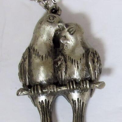 Sterling Silver Birds Necklace and Sterling Chain