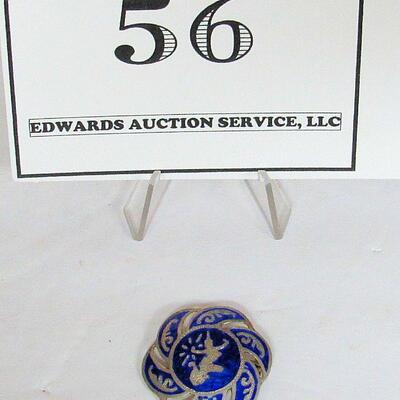 Vintage Siam Sterling and Enamel Pin