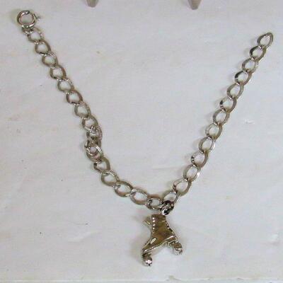 Sterling Charm Bracelet With One Unmarked Charm