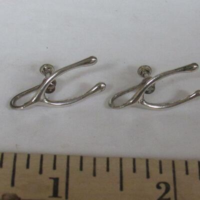 Vintage Sterling Wishbone Earrings