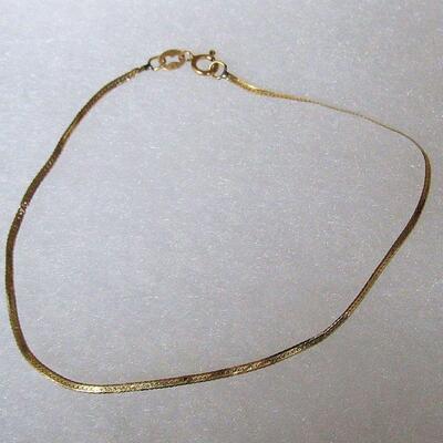 Thin Fragile 14K Gold Italy Bracelet 7 1/4" Long