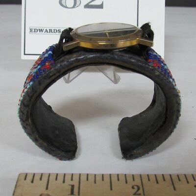Vintage Native American Cuff Bracelet With 1980s Watch