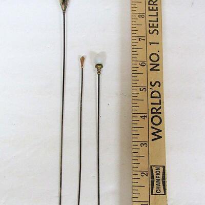 Antique Hat Pins, Gold Head, Sterling Head, Stone Head