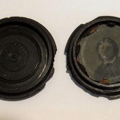 Antique Tin Type Portrait in Old Bakelite? Case, Case as is