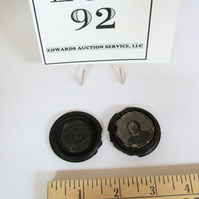 Antique Tin Type Portrait in Old Bakelite? Case, Case as is