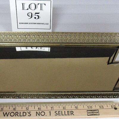 Older Dresser Mirror Tray, Pierced Frame