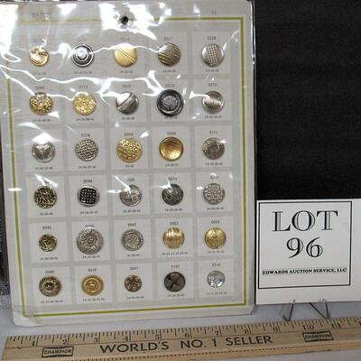 Card of Salesman's Sample Buttons, Basics, Unknown Company