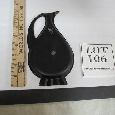 MCM Metal Ashtray Wall Plaque Combo
