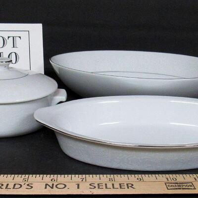 Lovelace Crown Victoria Fine China, Oval Bowl, Baker, Covered Dish