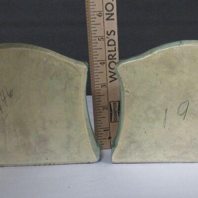 Vintage Plaster Floral Theme Bookends