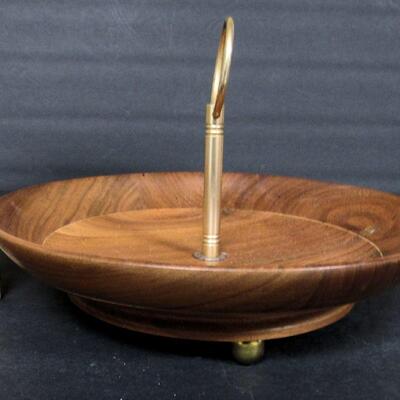 MCM Walnut Tidbit Tray, USA
