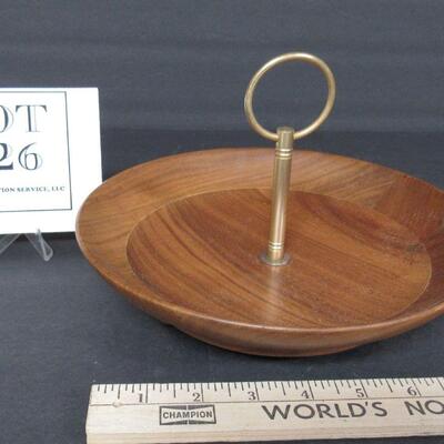 MCM Walnut Tidbit Tray, USA