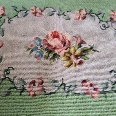 Vintage Hand Made Needlepoint Panel