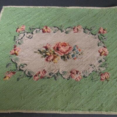 Vintage Hand Made Needlepoint Panel