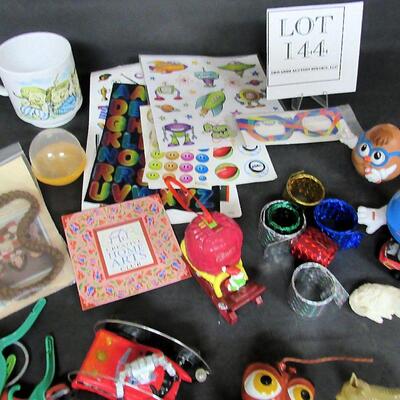 Lot of Vintage and Newer Small Toys, Stickers, Etc