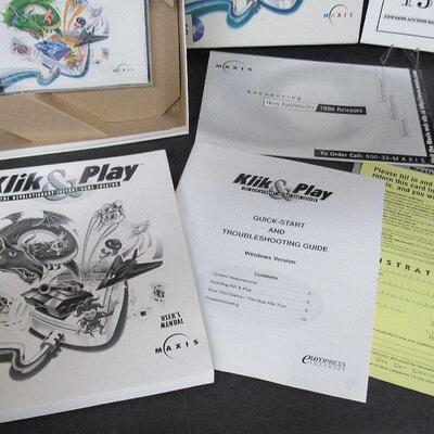 Neat 1994 Klik and Play CD Rom With Instruction Book, Game Creator, Etc