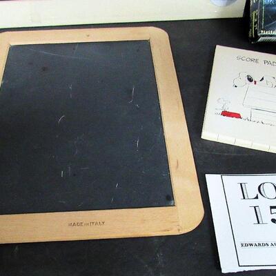 Small Chalk Board, Italy, Disney Framable Picture, Area 41 Alien Puzzle, Snoopy Bridge Score Pad