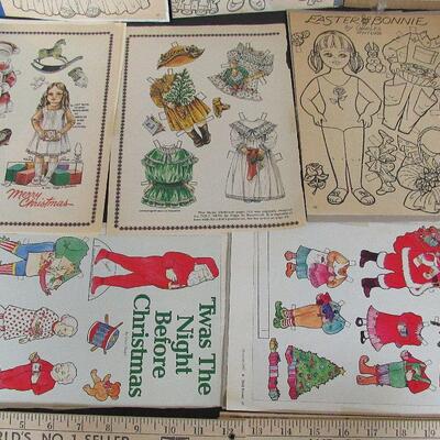 Older Magazine Paper Dolls, Christmas, Valentines, Easter