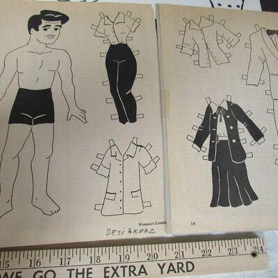 Older 1980s Magazine Paper Dolls, Marilyn Monroe, Luzy/Desi, Dorothy