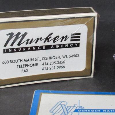 3 Decks of Cards, Murken of Oshkosh Advertizing, Oshkosh National Bank Adv. and Arizona