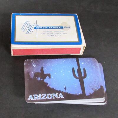 3 Decks of Cards, Murken of Oshkosh Advertizing, Oshkosh National Bank Adv. and Arizona