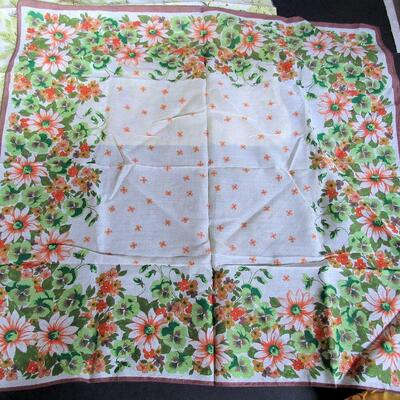 2 Older Ladies Scarves, One Cotton, One Sheer