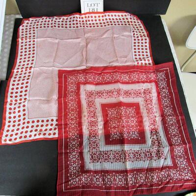 2 Older Ladies Scarves, One Has a Few Very Minor Frays