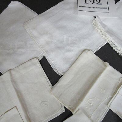 Lot of Vintage All White Ladies Hankies