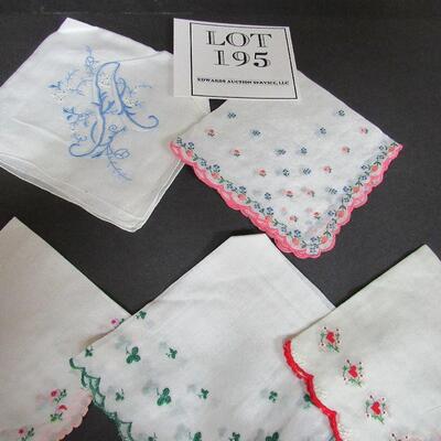 Lot of Vintage Floral Ladies Hankies