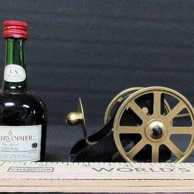 Older Sealed Bottle Courvoisier Cognac Mini Bottle in Canon
