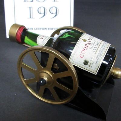 Older Sealed Bottle Courvoisier Cognac Mini Bottle in Canon