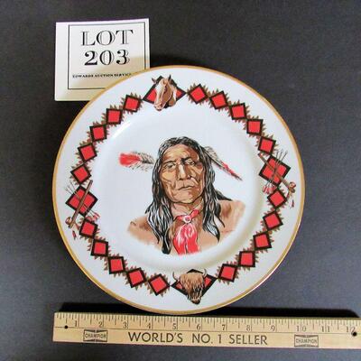 Vintage Royal Ann Fine China Native American Plate, Minnesota, USA