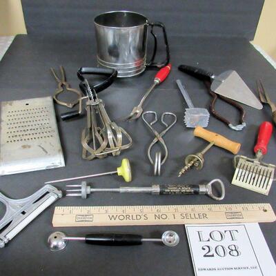 Lot of Vintage Kitchen Gadgets, Tenderizer is an Advertising Item