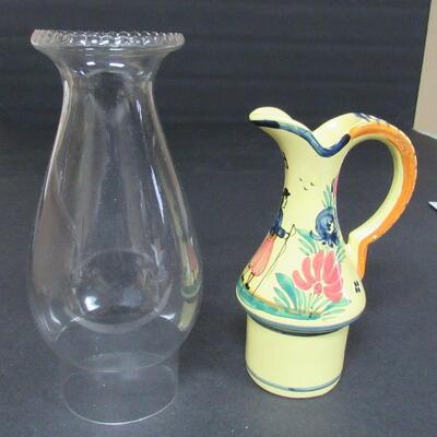 Large Lot of Orphins, Quimper Cruet, Mushroom Covers and Creamer, Fry Glass Cover, More