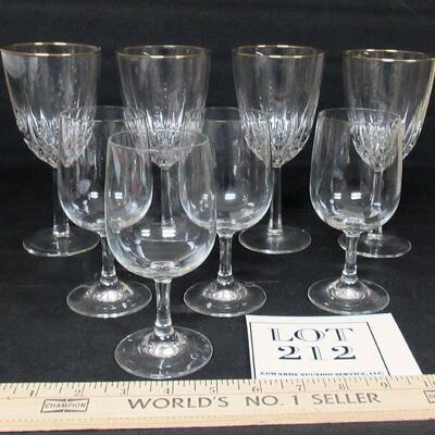 2 Sets of 4 Clear Goblets