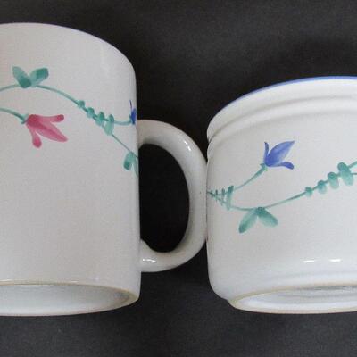 Mugs Lot: Savior Vivre 2 Sizes and Farberware Trellis Small Size